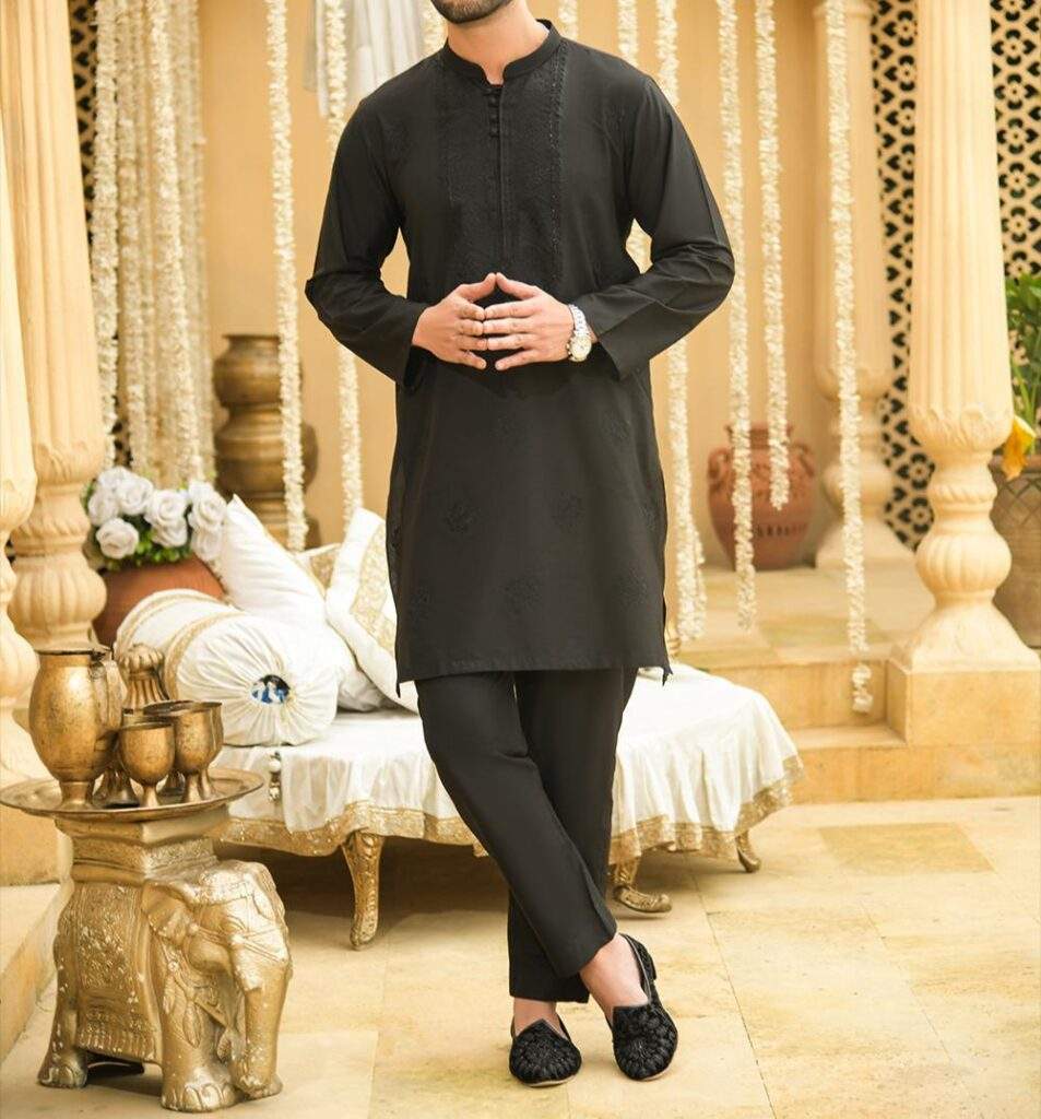 “Professional shalwar kameez for men”, “Power dressing with waistcoat”, “Smart shoes for shalwar kameez Pakistan”.
