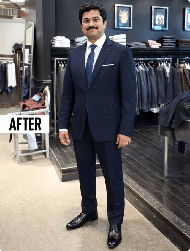 After styling by Hamid Saeed
