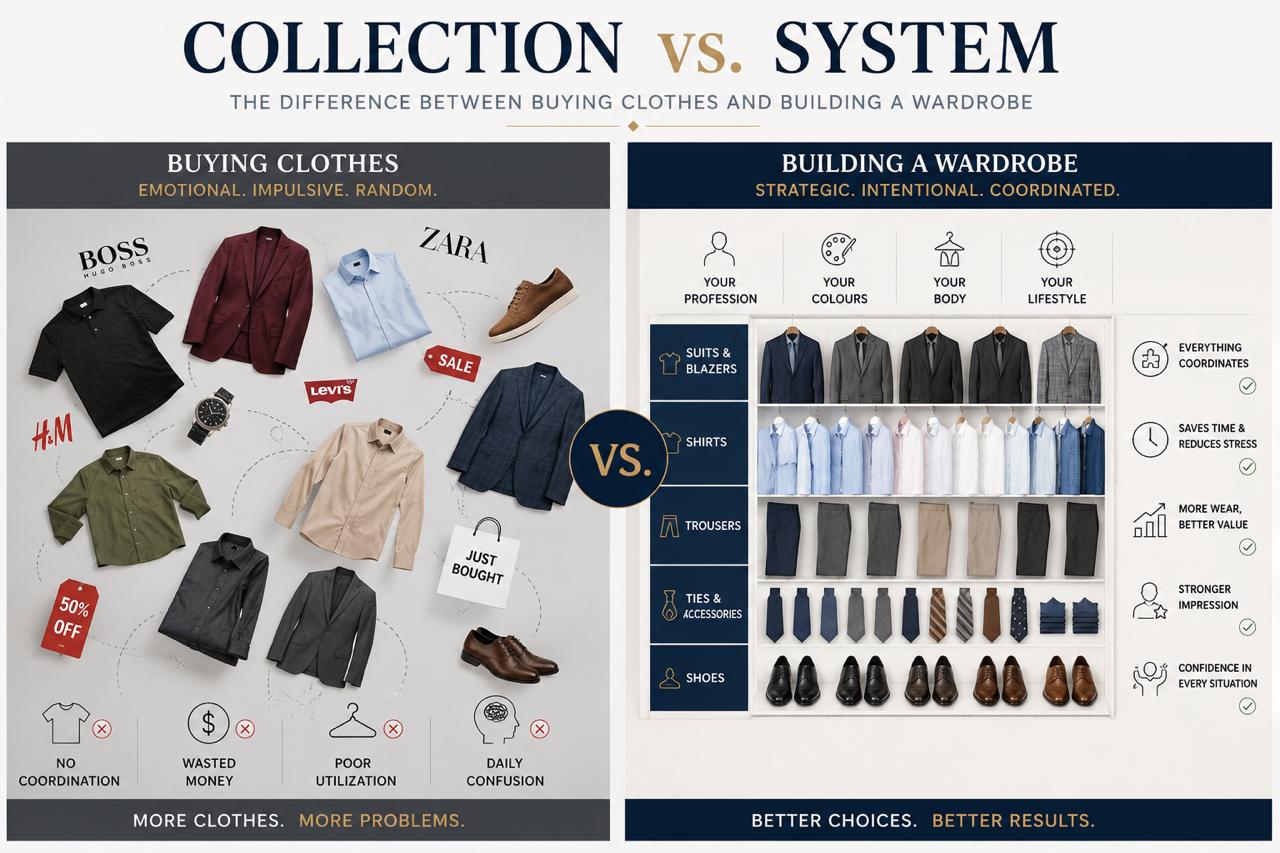 Collection vs System — the difference between buying clothes and building a wardrobe
