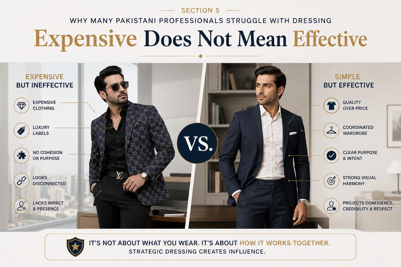 Expensive does not mean effective — luxury labels vs strategic dressing