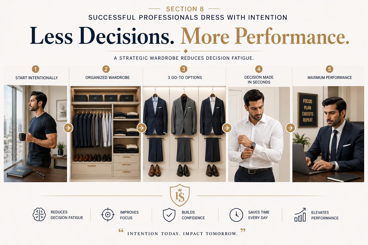 Less decisions. More performance. A strategic wardrobe reduces decision fatigue