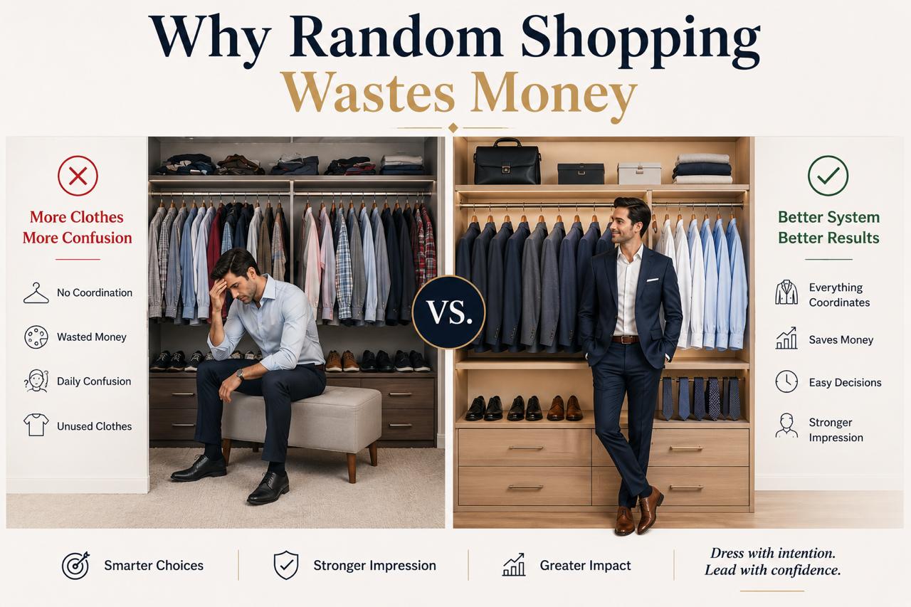 Why random shopping wastes money — more clothes more confusion vs better system better results